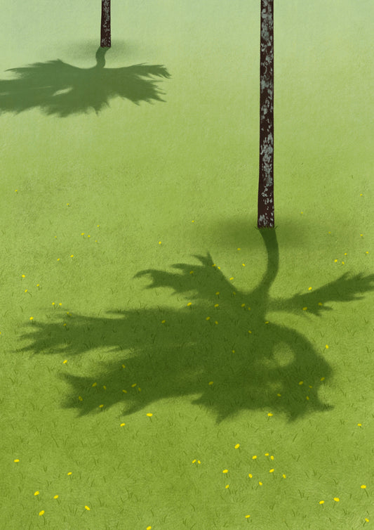 shadow of two palms - art print