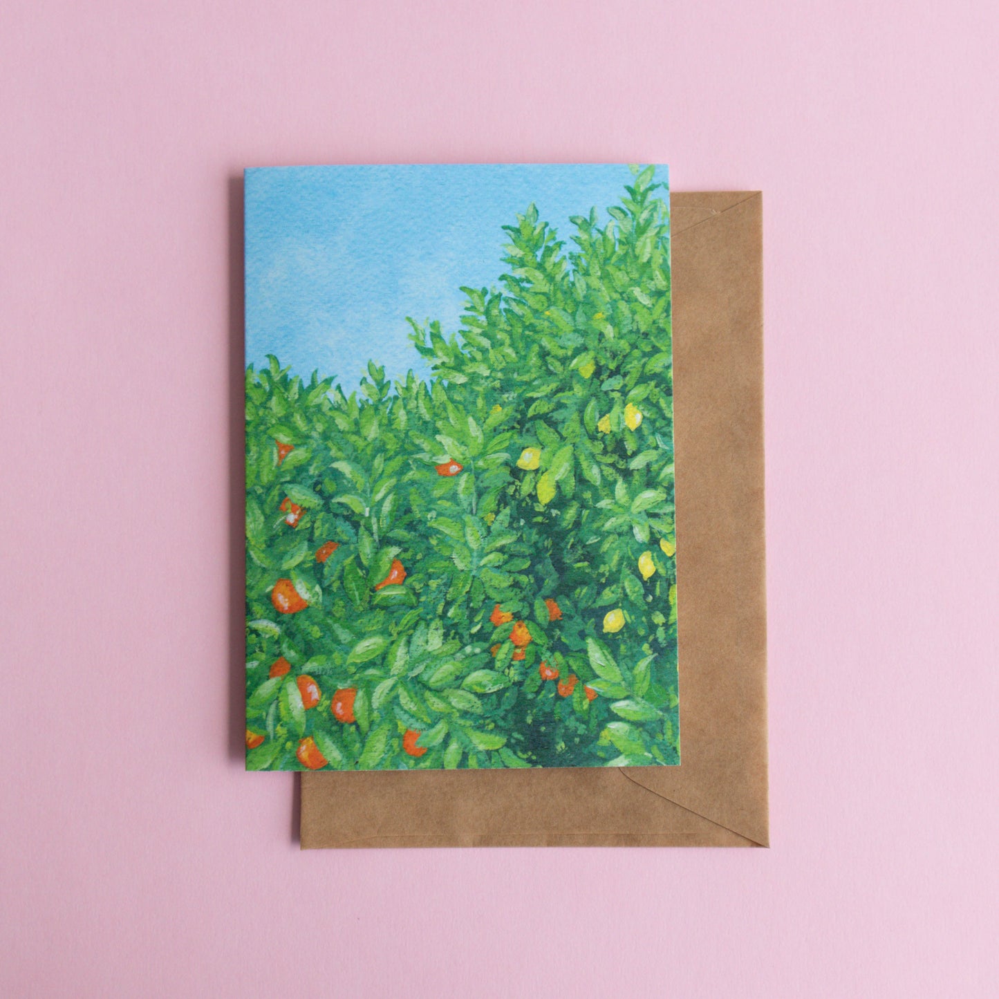greeting card - citrus and sky