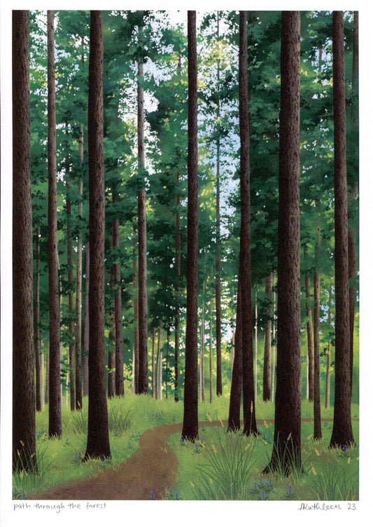 path through the forest - art print