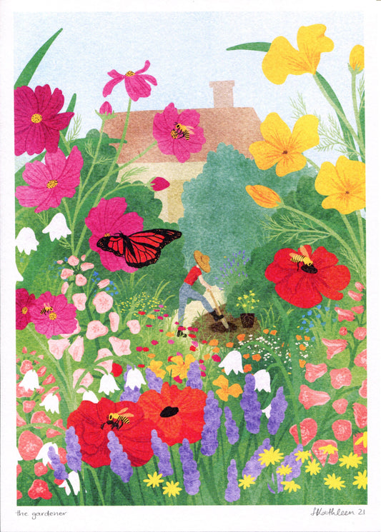 the gardener - art print