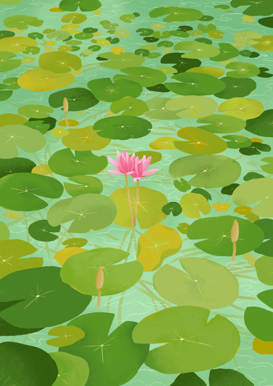 and so the lily blooms - art print